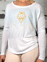 Feed The Wolf - White Long Sleeve Tee