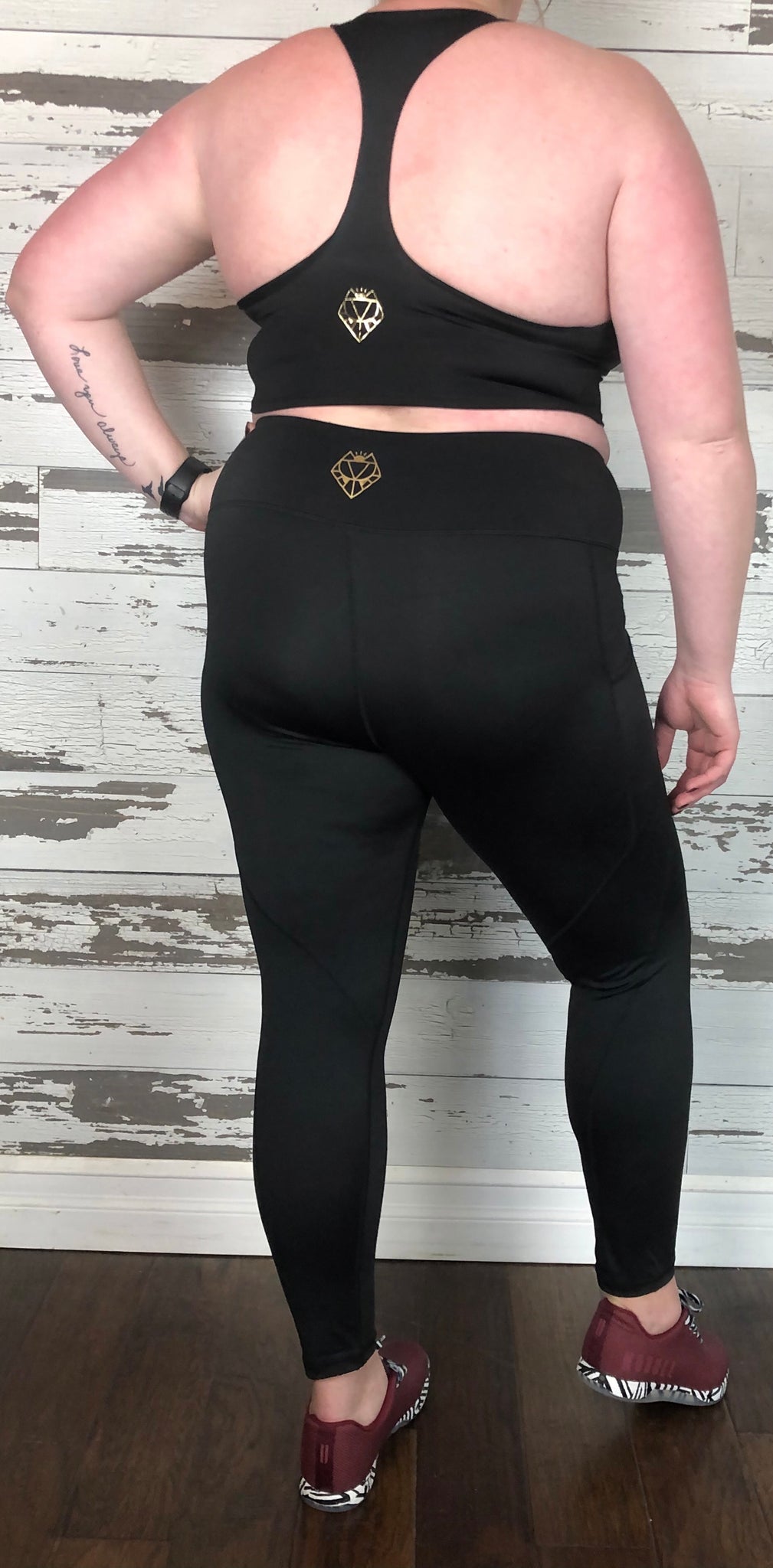 Feed The Wolf - Embossed Black Camo Legging – feedthewolf